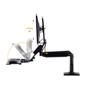 FC-35 人體工學氣壓升降電腦支架 35"FC35-B SIT/STAND DESK MOUNT (Black) [產品查詢及安裝前後事項,為保服務質素懇請各貴客前往我們的門市查詢！]