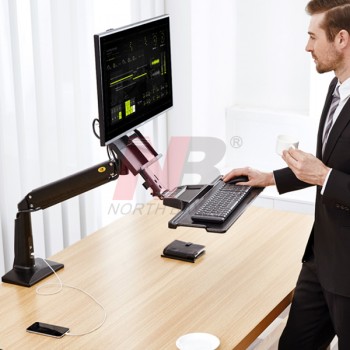 FC-35 人體工學氣壓升降電腦支架 35"FC35-B SIT/STAND DESK MOUNT (Black) [產品查詢及安裝前後事項,為保服務質素懇請各貴客前往我們的門市查詢！]